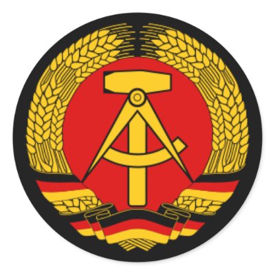East Germany DDR Round Sticker by fbgdesings