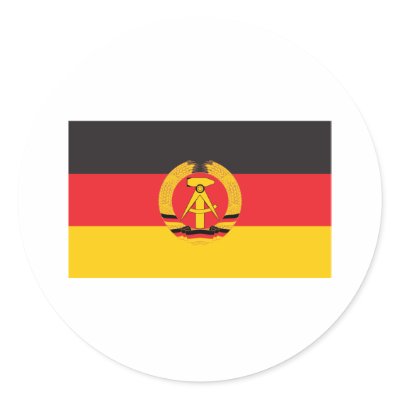 East Germany Flag Round Sticker by teyes143