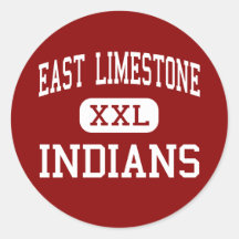 East Limestone - Indians - High - Athens Alabama Round Stickers