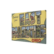 East Palestine, Ohio - Large Letter Scenes Gallery Wrap Canvas