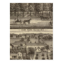 East Park, Racine and Oakland Farm Postcards