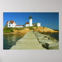 East Point Lighthouse Breakwater Gloucester Print