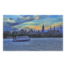 East River View of Sunset Over the NYC Skyline Stickers