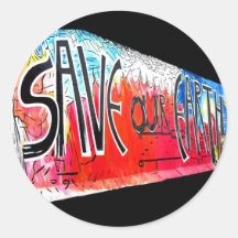 East Side Gallery, Berlin Wall, Save Our Earth (1) Stickers