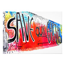 East Side Gallery, Berlin Wall, Save Our Earth (2) Custom Invites