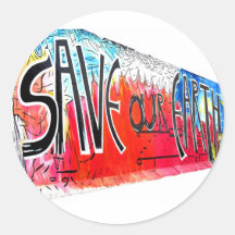 East Side Gallery, Berlin Wall, Save Our Earth (2) Sticker