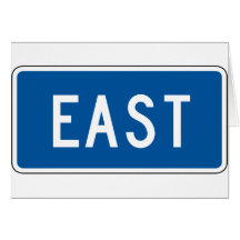 East Street Sign Greeting Cards