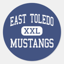 East Toledo - Mustangs - Junior - Toledo Ohio Stickers