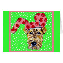 Easter Airedale Card