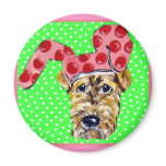 Easter Airedale Magnets