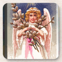 EASTER ANGEL 2.jpg Beverage Coasters