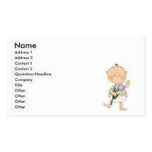 easter baby with purple tulip business cards