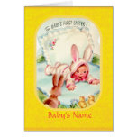 Easter ~ Baby's First Dressed in Bunny Costume Car Card