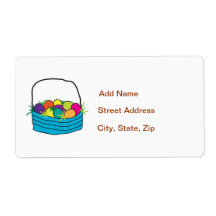 Easter Basket Personalised Shipping Label