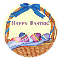 Easter Basket T shirts and Easter Gifts Round Sticker