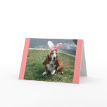 Easter basset, HAPPY EASTER card