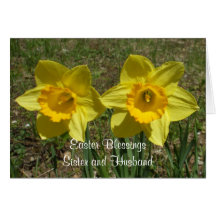 Easter Blessing to Sister and Husband Cards