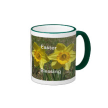 Easter Blessing-Two Yellow Daffodils Mugs