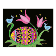 Easter Blessing Ukrainian Folk Art Post Cards