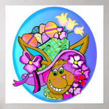 Easter Bonnet Art Poster