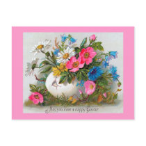 "Easter Bouquet" Vintage Flowers Post Cards