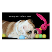 Easter Bulldog business cards