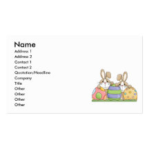 easter bunnies and eggs business card