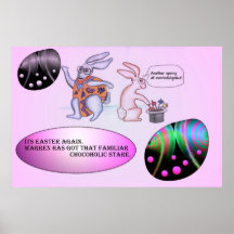 Easter Bunnies by Anjo Lafin Posters