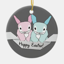 Easter Bunnies Christmas Tree Ornament