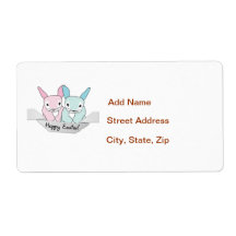 Easter Bunnies Personalized Shipping Labels