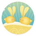 Easter Bunnies Round Sticker