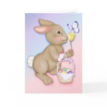 Easter Bunny and Butterfly Greeting Cards