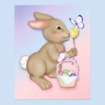 Easter Bunny and Butterfly posters
