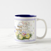 Easter Bunny and Chicks Coffee Mug
