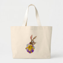 Easter bunny and egg canvas bag