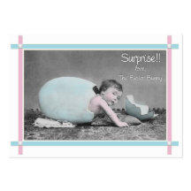 Easter Bunny  Baby on the way announcement Business Card Templates