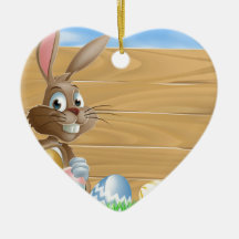 Easter bunny background sign ornaments