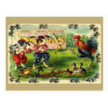 Easter Bunny Baseball Vintage Postcard