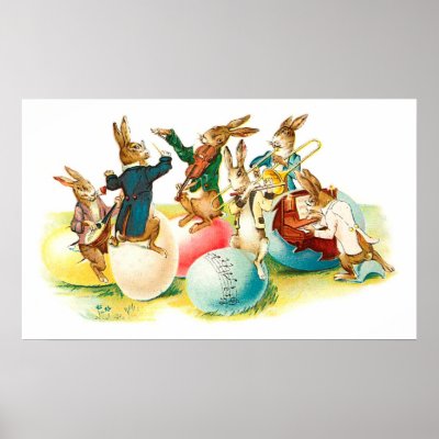 Easter Bunny Concert Poster by easterfun
