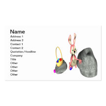 Easter Bunny Egg Hiding Business Card Templates