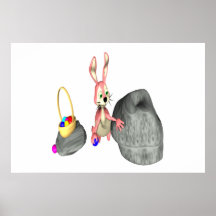 Easter Bunny Egg Hiding Print