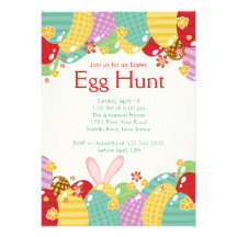 Easter Bunny Egg Hunt Easter Party Invitation