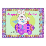 Easter Bunny greeting card template