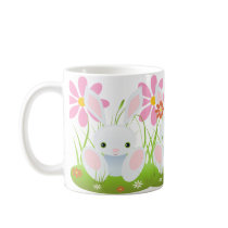 Easter bunny - Little Blue Bunny With Flowers Mugs