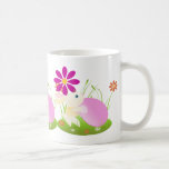 Easter bunny Little Yellow Baby Bunny With Flowers Mug