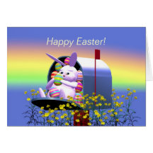 Easter Bunny Mail Greeting Card