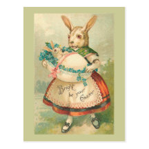 Easter Bunny Mother And Child Post Cards
