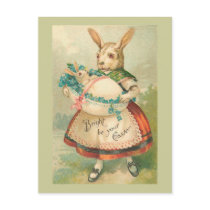 Easter Bunny Mother And Child Postcards