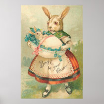 Easter Bunny Mother And Child Print