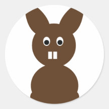 easter bunny rabbit round sticker